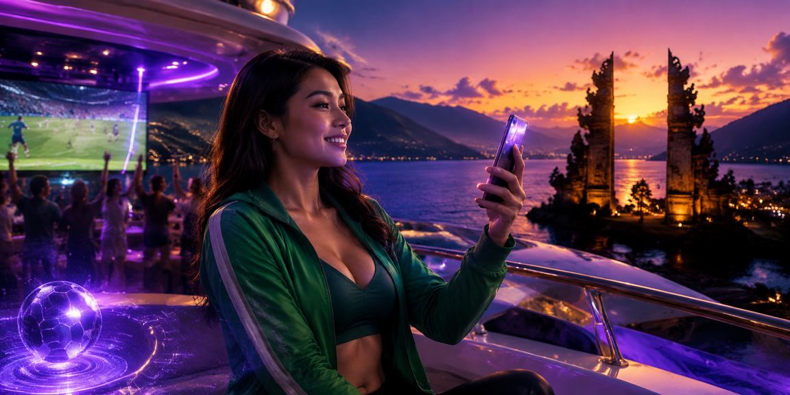 Visual neon mobile casino dengan tampilan futuristik
