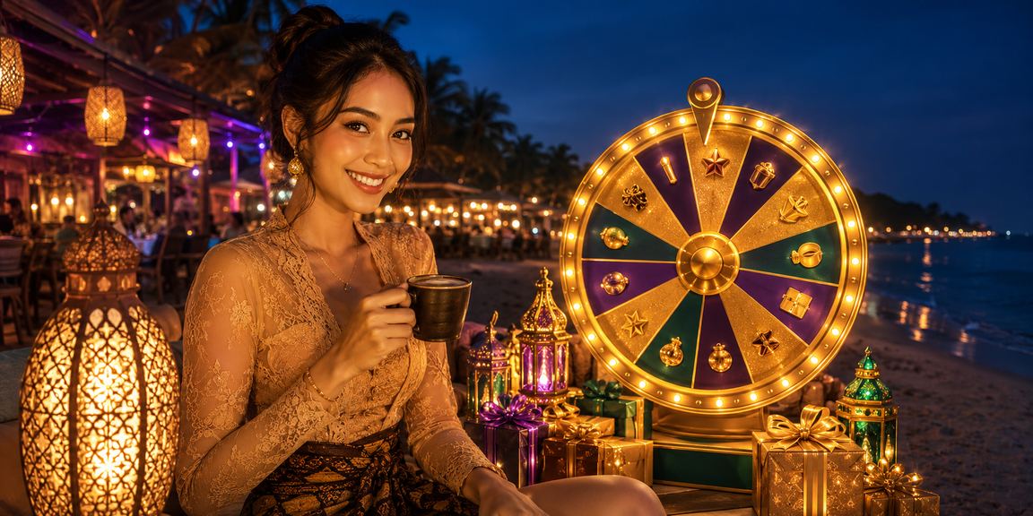 Roda roulette berputar di kafe Vietnam dengan suasana santai dan bersahabat
